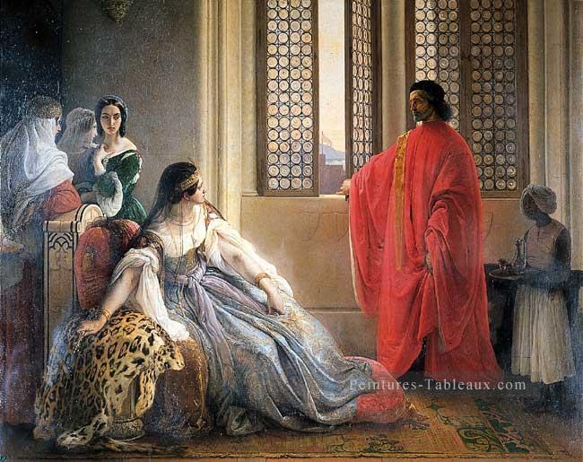 Caterina Cornaro Déposée du trône de Chypre romantisme Francesco Hayez Peintures à l'huile